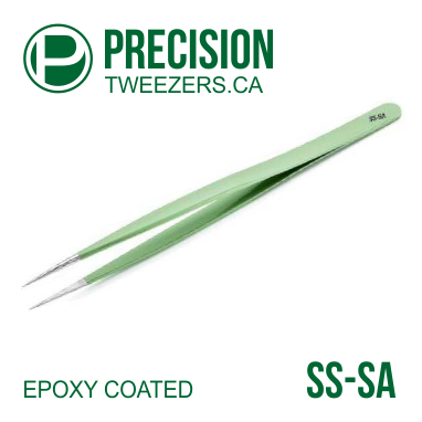 Epoxy Coated - Stainless Steel Tweezers - Model SS-SA - Medical Grade Precision Tweezers - PrecisionTweezers.ca