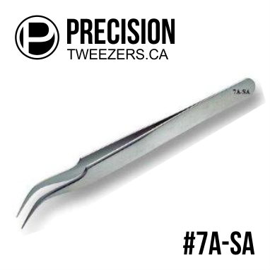 Stainless Steel Tweezers - Model #7A-SA - Medical Grade Precision Tweezers - PrecisionTweezers.ca