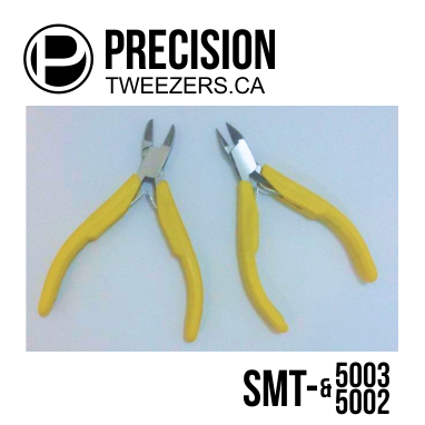 Precision Tweezers - Stainless Steel Lead Cutting Pliers - Set of 2 - #SMT-5002 & SMT-5003