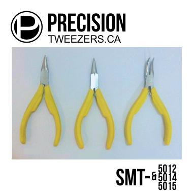 Precision Tweezers - Stainless Steel Pliers - Set of 3 - #SMT-5012 & SMT-5014 & SMT-5015